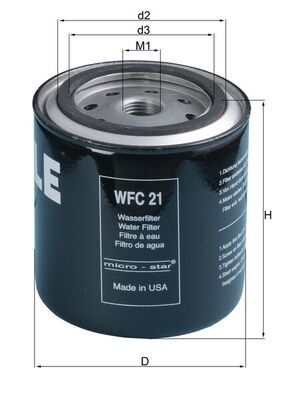 MAHLE WFC 21 Coolant Filter for VW