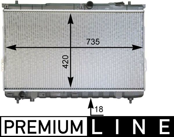 MAHLE CR 1299 000P hűtő, motorhűtés HYUNDAI