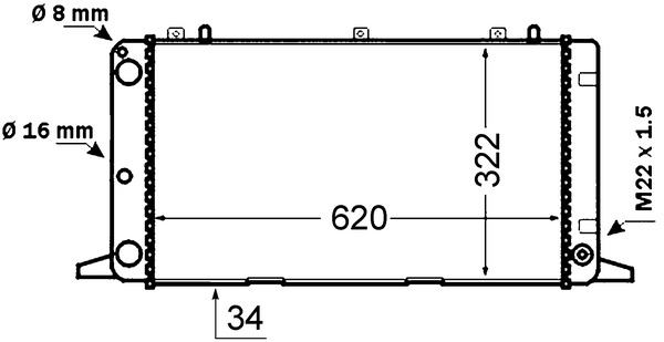 MAHLE CR 1415 000S Chladič,...