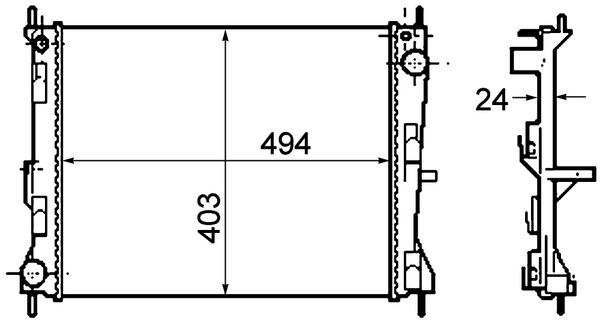 MAHLE CR 1691 000P Chladič,...