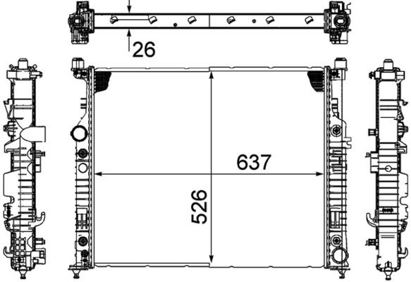 Radiator, engine cooling 3