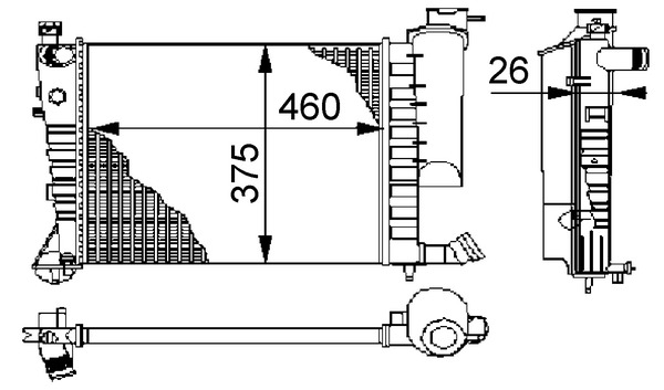 Radiator, engine cooling 3