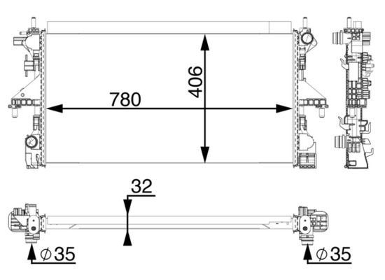 MAHLE CR 806 000P Chladič,...