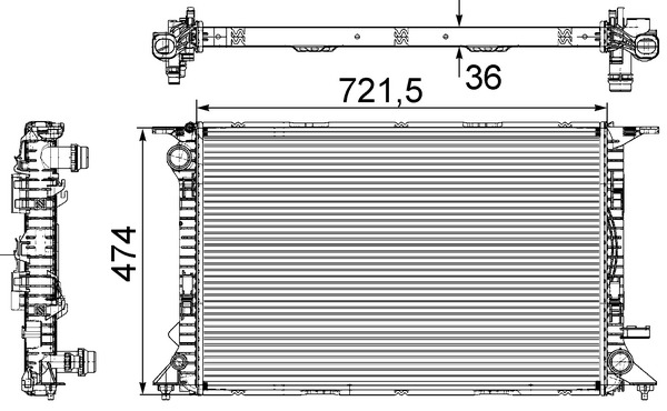 Radiator, engine cooling 5
