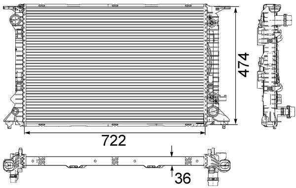 Radiator, engine cooling 8