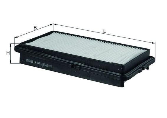 MAHLE LX 667 Air Filter for...