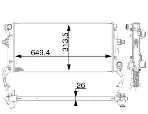 MAHLE CR 1975 000P hűtő,...