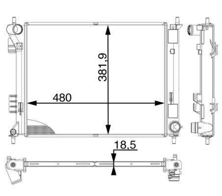 MAHLE CR 2018 000P Chladič,...