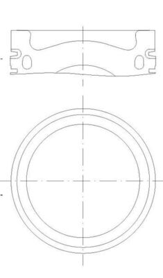 MAHLE 001 PI 00185 000 Piston for BHARATBENZ MERCEDES-BENZ OPTARE SETRA