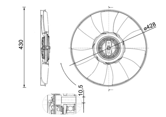 MAHLE CFF 529 000P Větrák,...