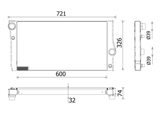 Radiator, engine cooling