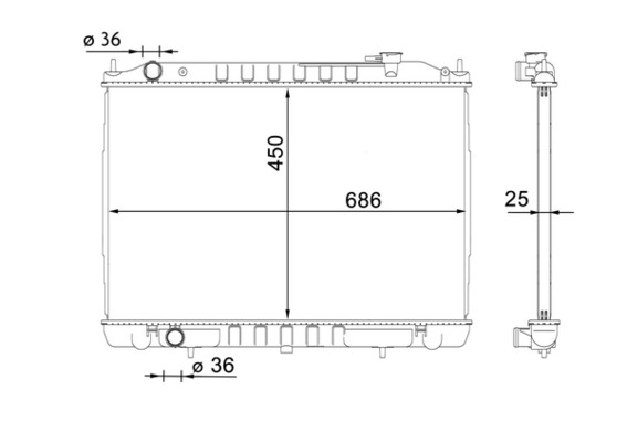 MAHLE CR 1701 000S Chladič,...