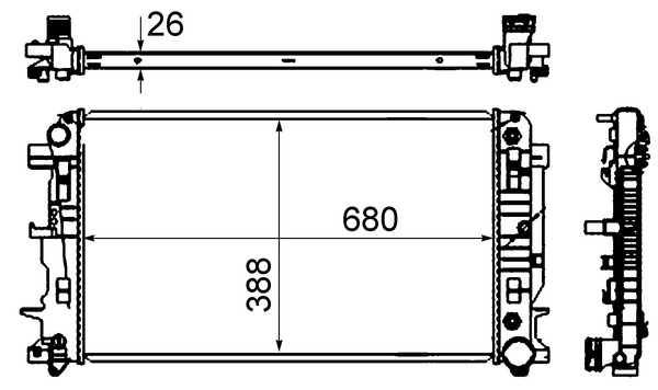 Radiator, engine cooling 8