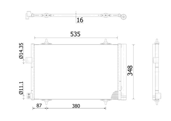 MAHLE AC 487 000S Kondensator, klimaanlegg
