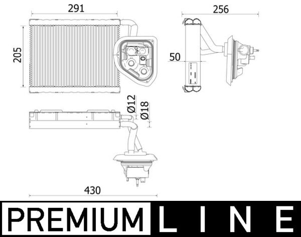 Evaporator, air conditioning