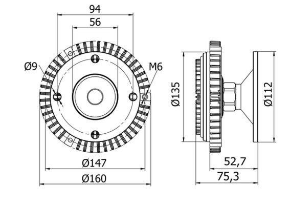 Clutch, radiator fan