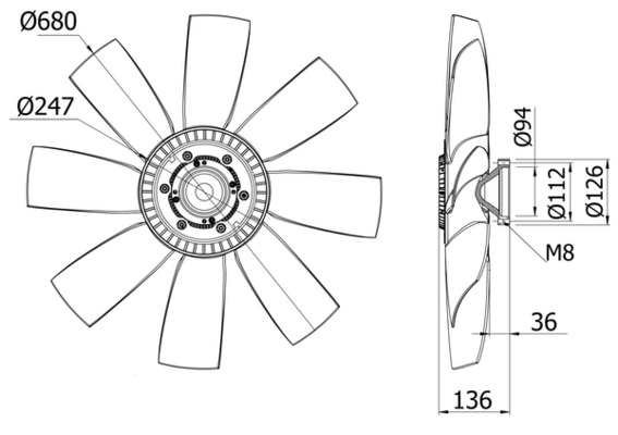 MAHLE CFF 432 000S Fan, engine cooling