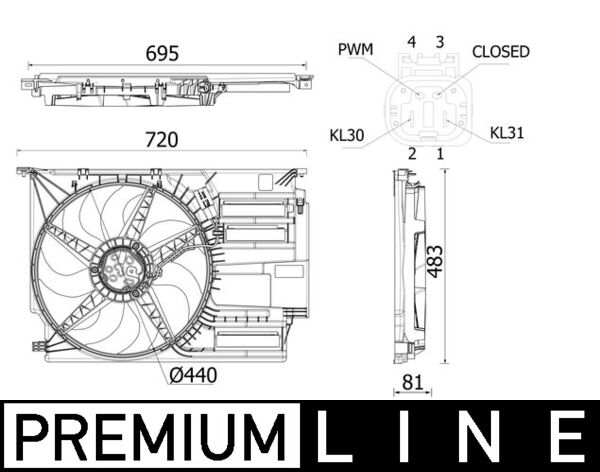 MAHLE CFF 531 000P Fan,...