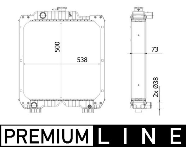 Radiator, engine cooling