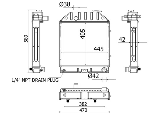 Radiator, engine cooling