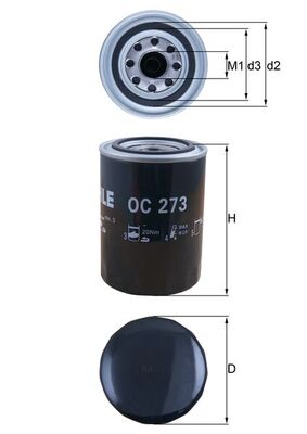 MAHLE OC 273 маслен филтър