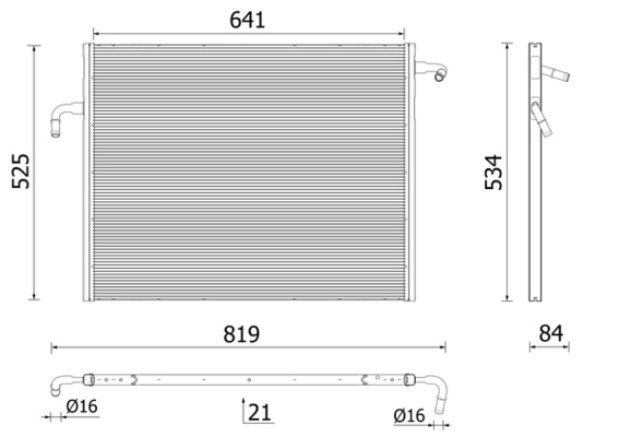 MAHLE CR 2606 000P Chladič,...