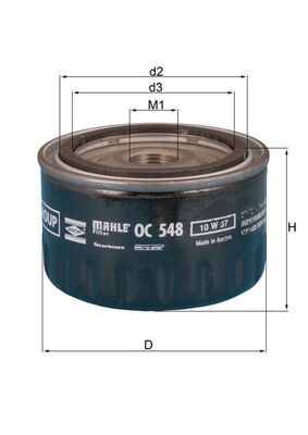 MAHLE OC 548 Olejový filter
