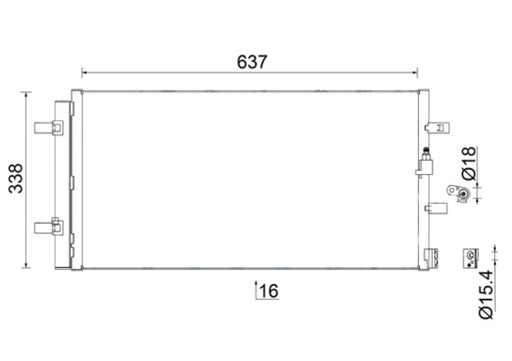 MAHLE AC 961 000S Kondensator, klimaanlegg