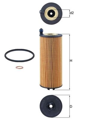 MAHLE OX 1302D Φίλτρο λαδιού