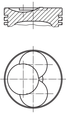 MAHLE 089 25 00 Piston for INTERNATIONAL HARV.