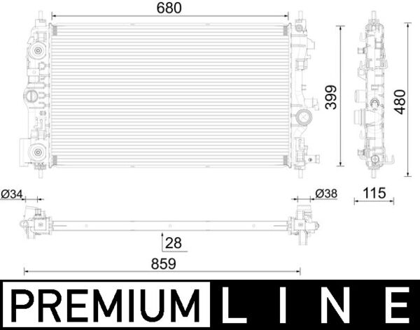 MAHLE CR 1011 000P Chladič,...