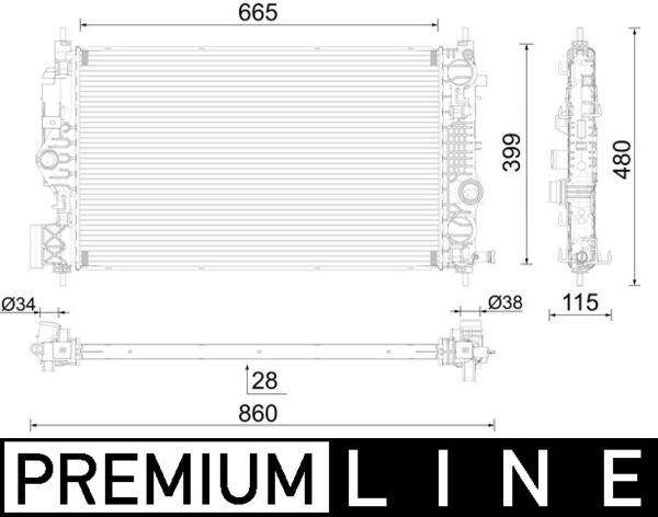 MAHLE CR 2592 000P Chladič,...