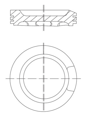 MAHLE 033 04 02 Píst