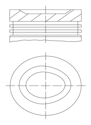 MAHLE 681 08 02 Piston for HYUNDAI
