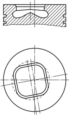 MAHLE 607 82 01 Piston for TOYOTA