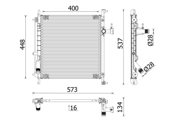 MAHLE CR 2071 000P Chladič,...