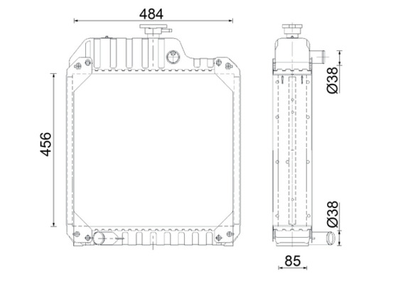 Radiator, engine cooling