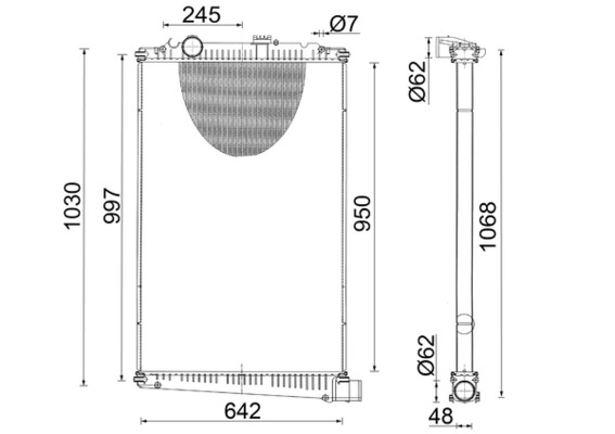 MAHLE CR 1048 001S hűtő,...