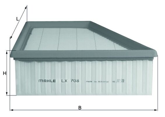 MAHLE LX 708 Vzduchový filtr