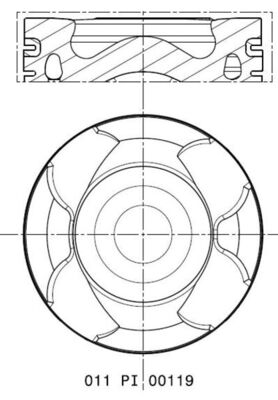 MAHLE 011 PI 00119 002 Piston for OPEL VAUXHALL