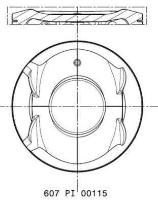 MAHLE 607 PI 00115 002 Piston for TOYOTA