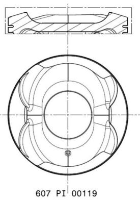 MAHLE 607 PI 00119 000 Πιστόνι for CITROËN DAIHATSU PEUGEOT SUBARU TOYOTA