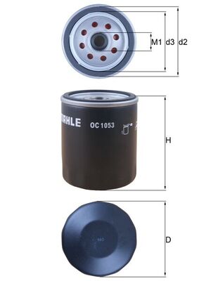 MAHLE OC 1053 Olejový filtr