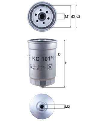 MAHLE KC 101/1 Üzemanyagszűrő