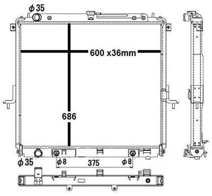 Radiator, engine cooling