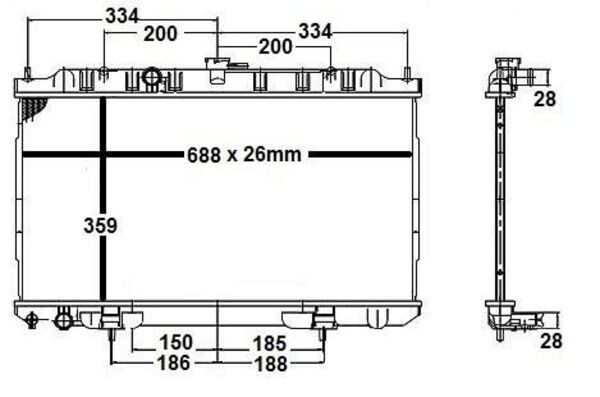 Radiator, engine cooling