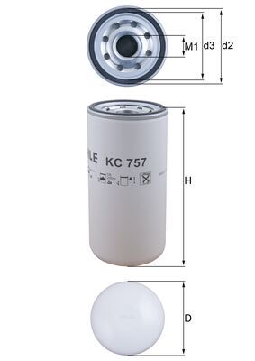 MAHLE KC 757 Fuel Filter...
