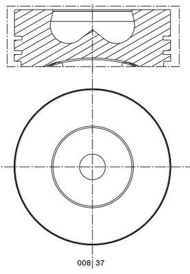 MAHLE 008 37 00 Πιστόνι for FIAT