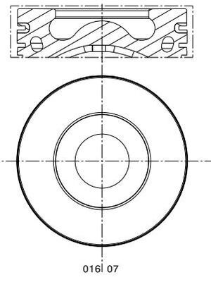 MAHLE 016 07 00 Piston for...