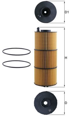 MAHLE OX 1412D Oil Filter...